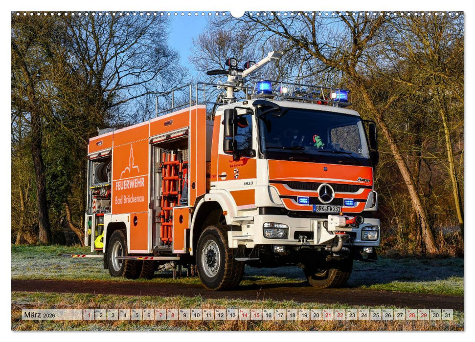 Feuerwehrfahrzeuge (CALVENDO Wandkalender 2026)