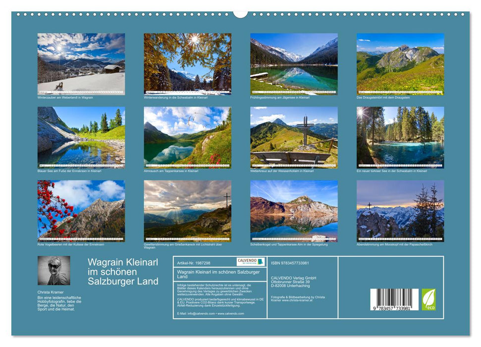 Wagrain Kleinarl im schönen Salzburger Land (CALVENDO Premium Wandkalender 2026)