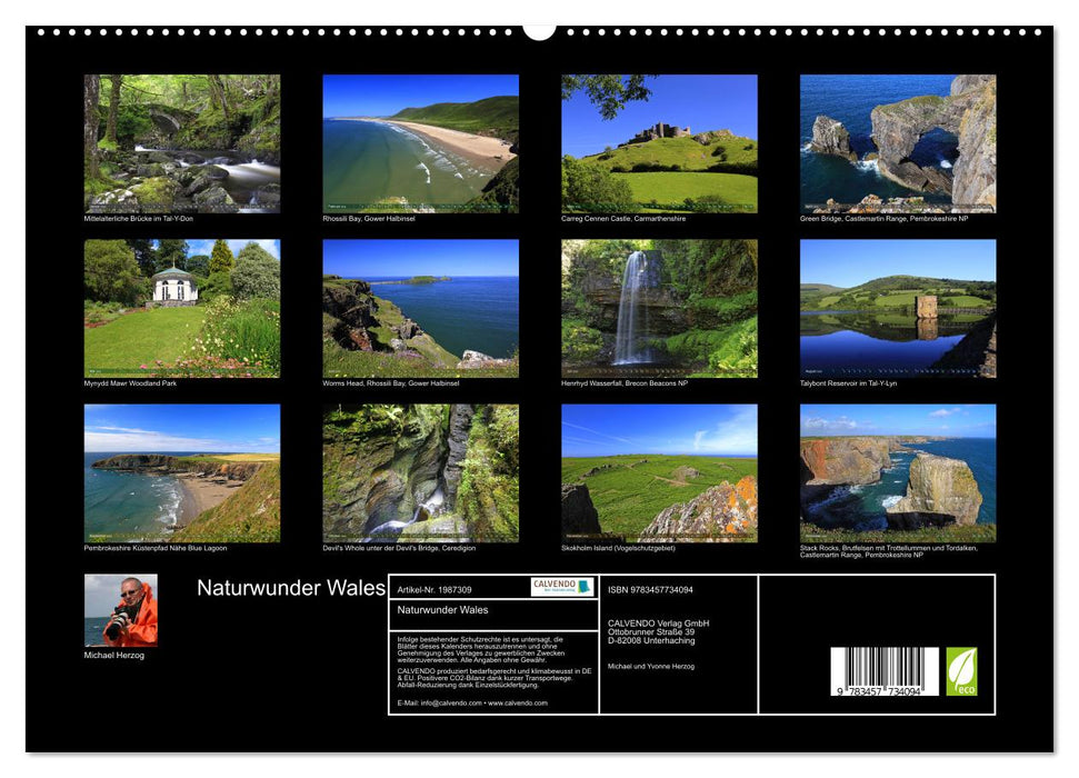 Naturwunder Wales (CALVENDO Premium Wandkalender 2026)