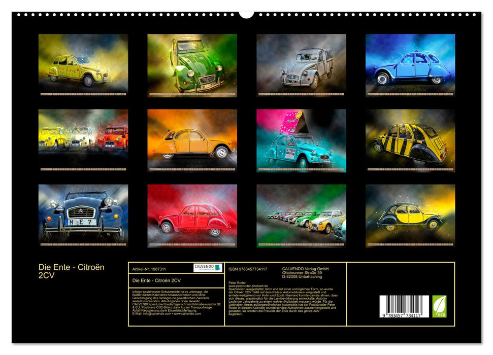 Die Ente - Citroën 2CV (CALVENDO Premium Wandkalender 2026)