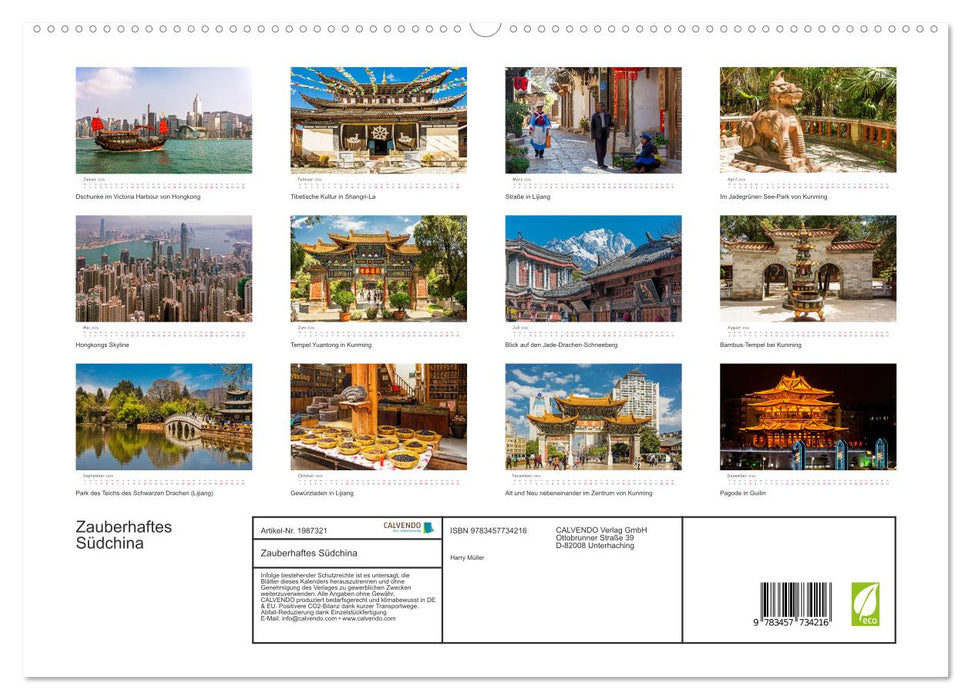 Zauberhaftes Südchina (CALVENDO Premium Wandkalender 2026)