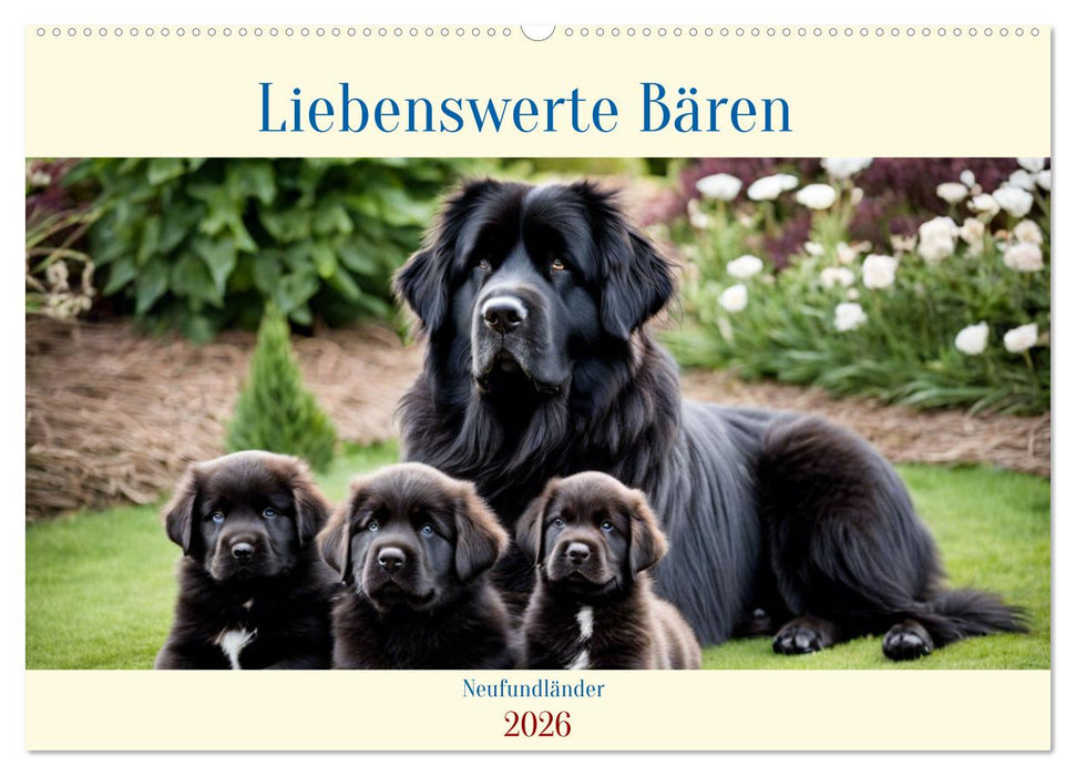 Neufundländer - Liebenswerte Bären (CALVENDO Wandkalender 2026)