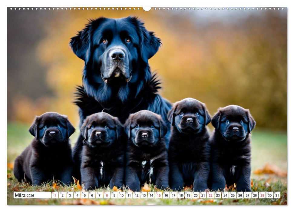 Neufundländer - Liebenswerte Bären (CALVENDO Wandkalender 2026)