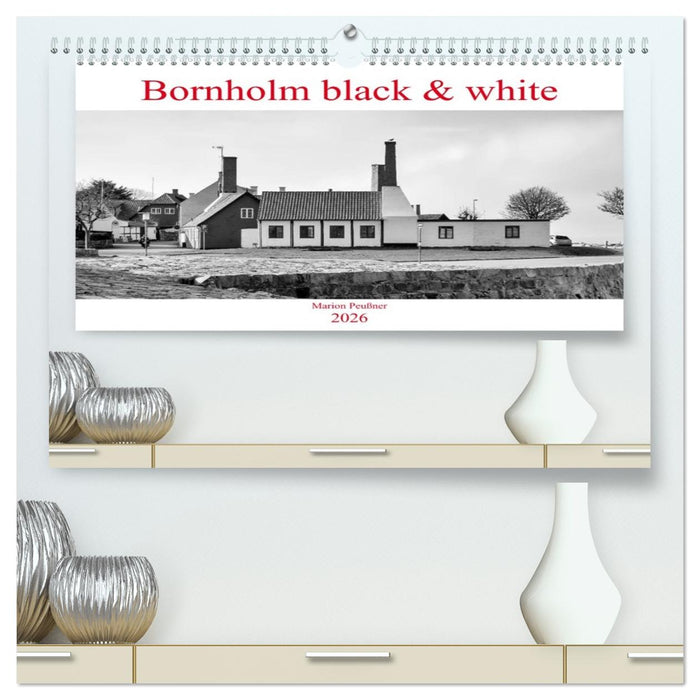 Bornholm black & white (CALVENDO Premium Wandkalender 2026)