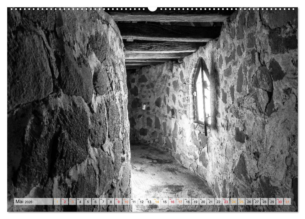 Bornholm black & white (CALVENDO Premium Wandkalender 2026)
