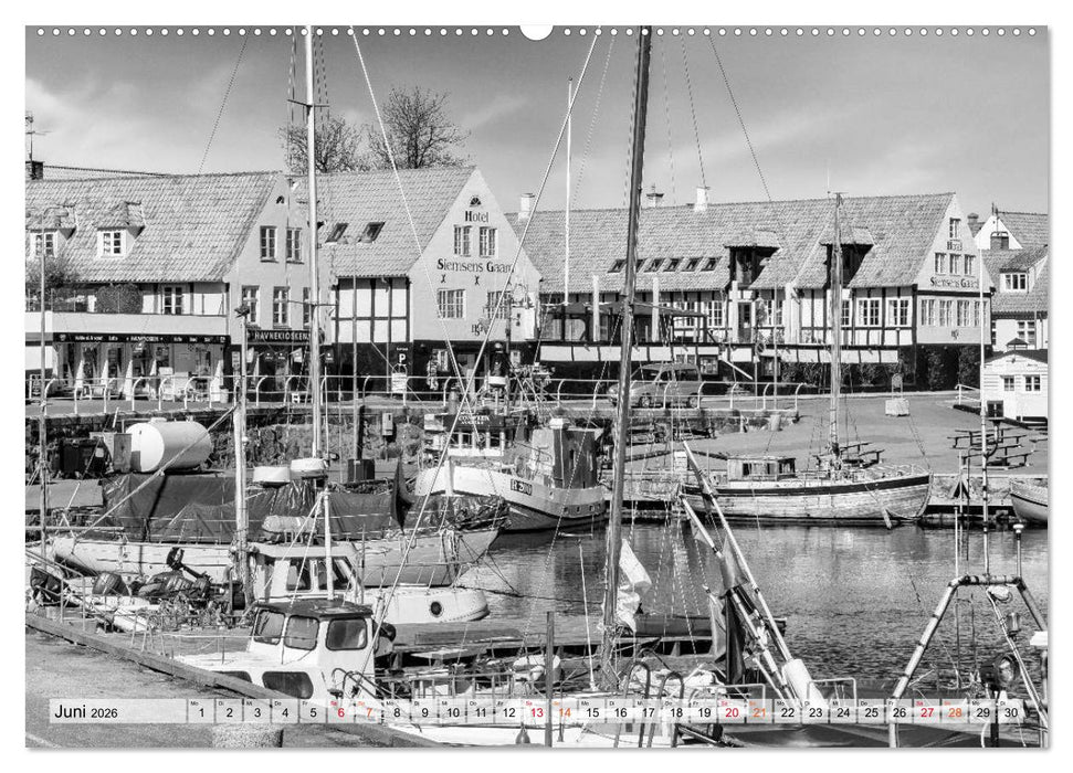 Bornholm black & white (CALVENDO Premium Wandkalender 2026)