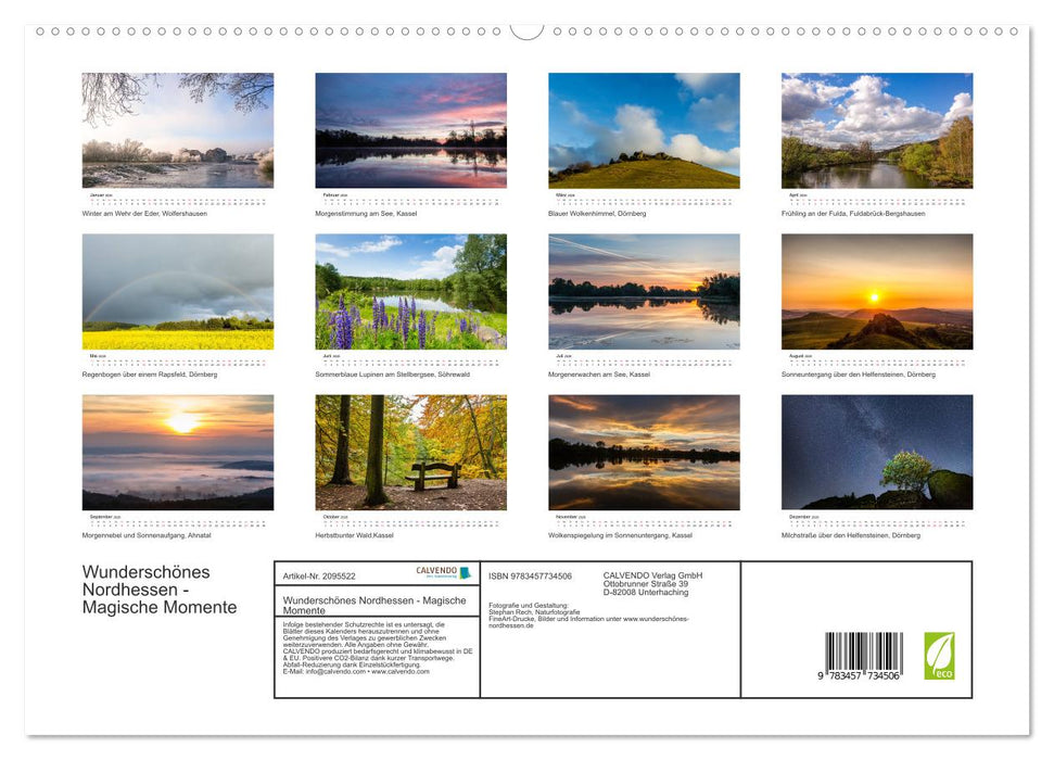 Wunderschönes Nordhessen - Magische Momente (CALVENDO Premium Wandkalender 2026)