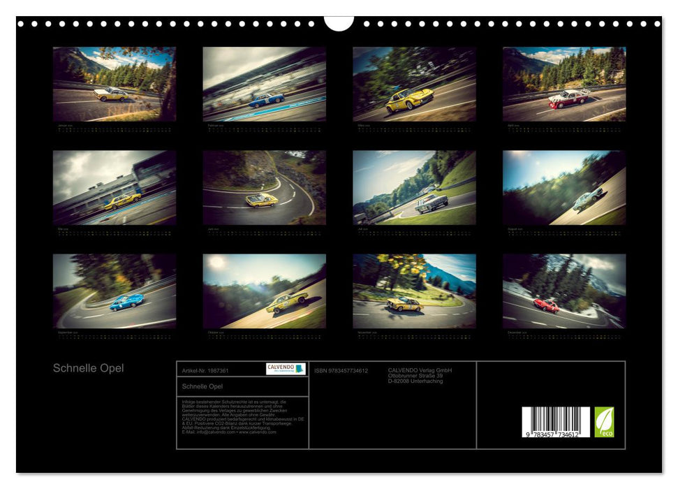 Schnelle Opel (CALVENDO Wandkalender 2026)