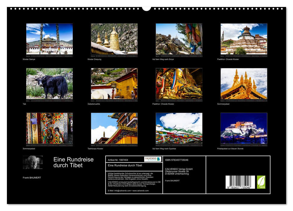 Eine Rundreise durch Tibet (CALVENDO Premium Wandkalender 2026)