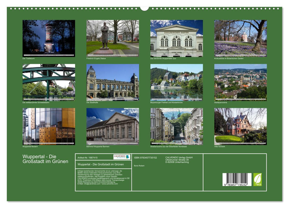 Wuppertal - Die Großstadt im Grünen (CALVENDO Premium Wandkalender 2026)