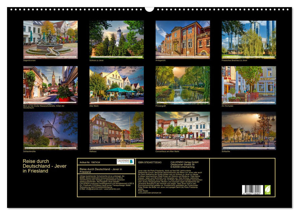 Reise durch Deutschland - Jever in Friesland (CALVENDO Wandkalender 2026)