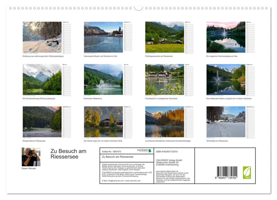 Zu Besuch am Riessersee (CALVENDO Premium Wandkalender 2026)