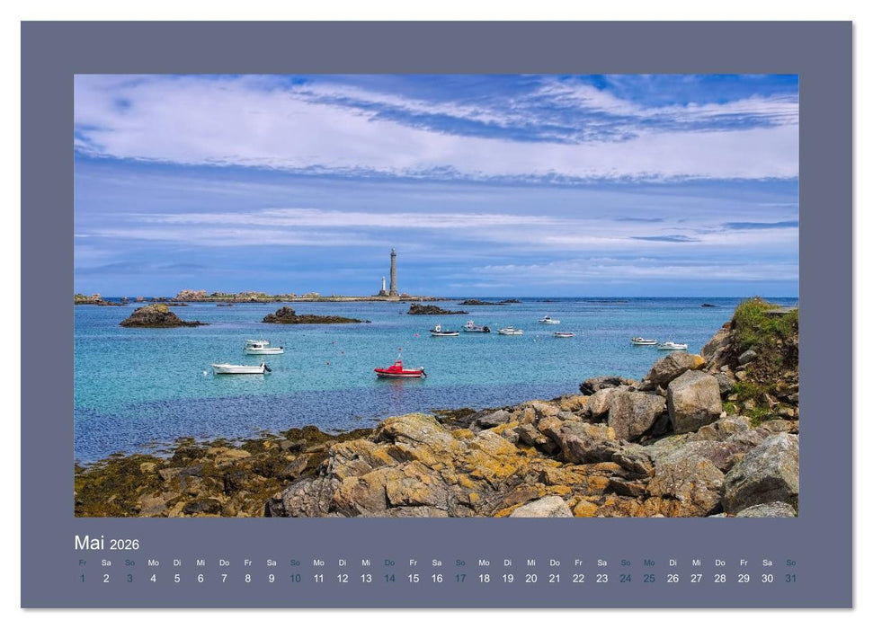 Leuchttürme - Wegweiser an der bretonischen Küste (CALVENDO Premium Wandkalender 2026)