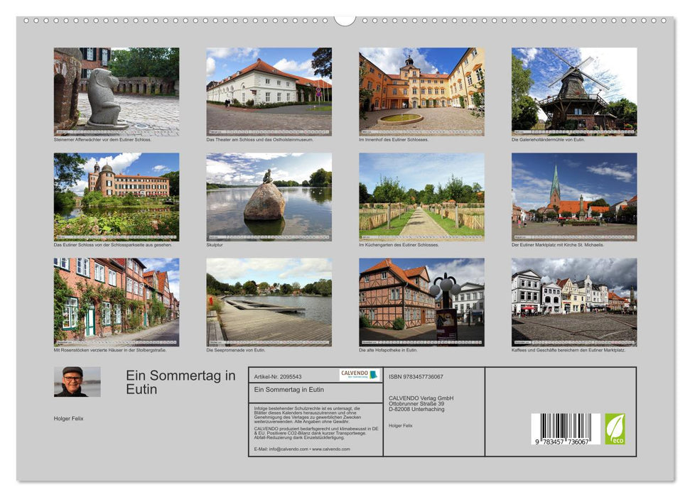 Ein Sommertag in Eutin (CALVENDO Premium Wandkalender 2026)