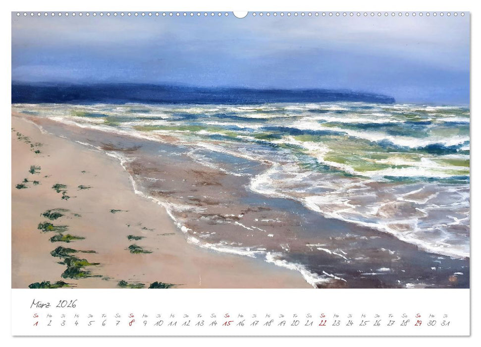 Rügen in Farbe - Mit Pinsel und Farbe auf der Lieblingsinsel (CALVENDO Premium Wandkalender 2026)