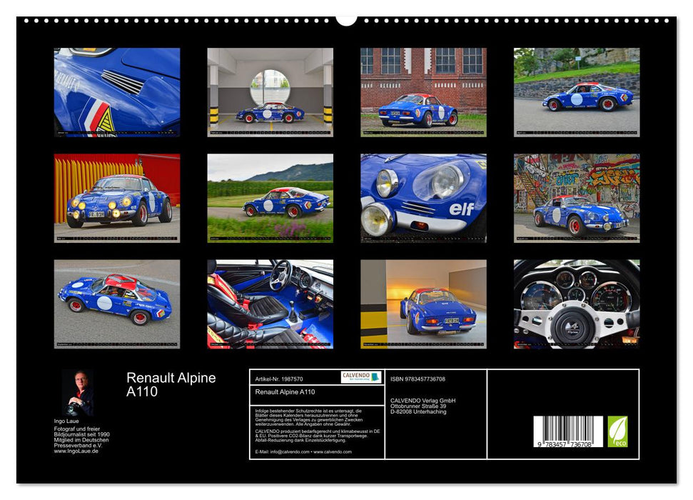 Renault Alpine A110 (CALVENDO Premium Wandkalender 2026)