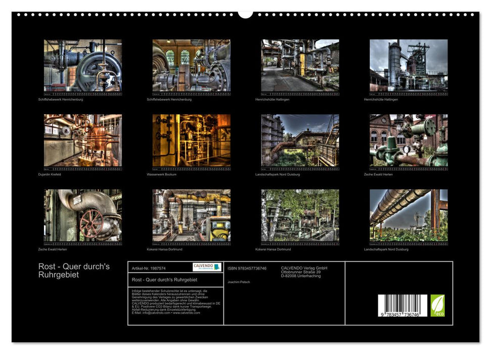 Rost - Quer durch's Ruhrgebiet (CALVENDO Wandkalender 2026)