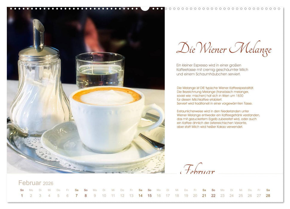 Wiener Kaffeerezepte (CALVENDO Premium Wandkalender 2026)