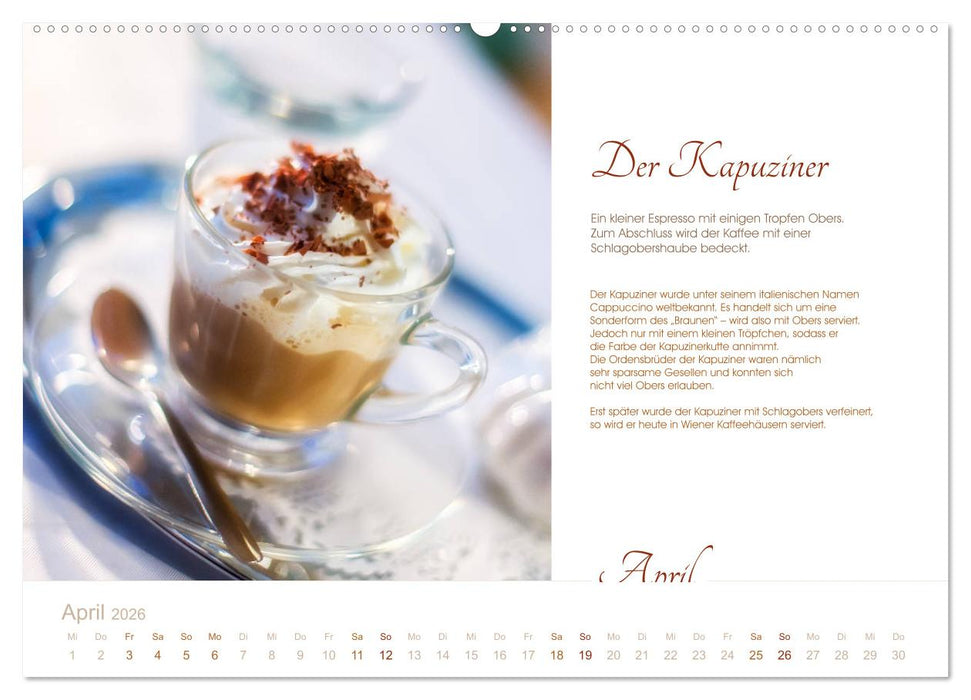 Wiener Kaffeerezepte (CALVENDO Premium Wandkalender 2026)