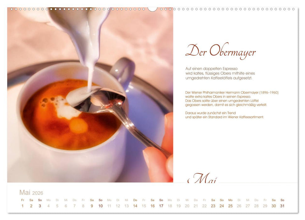 Wiener Kaffeerezepte (CALVENDO Premium Wandkalender 2026)