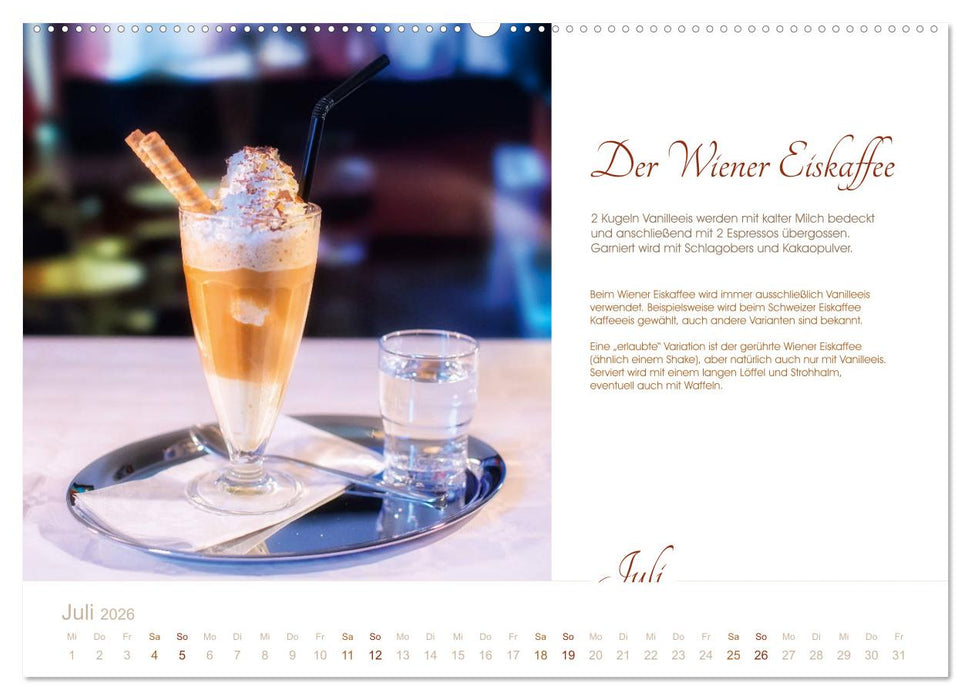Wiener Kaffeerezepte (CALVENDO Premium Wandkalender 2026)