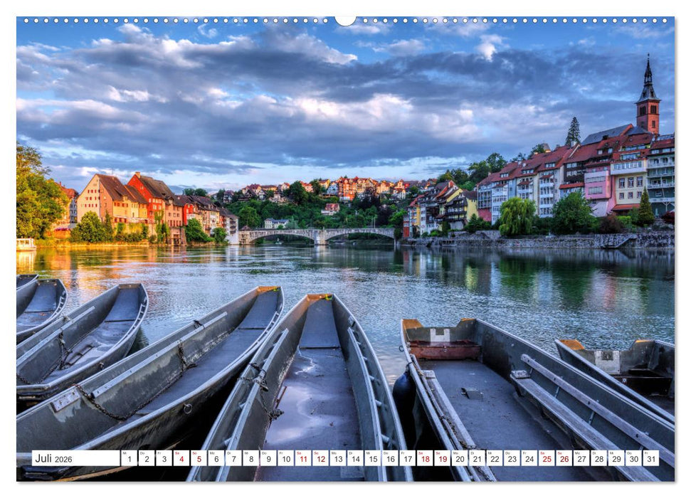 Basel und Laufenburg - Romantische Altstädte am Rhein (CALVENDO Premium Wandkalender 2026)