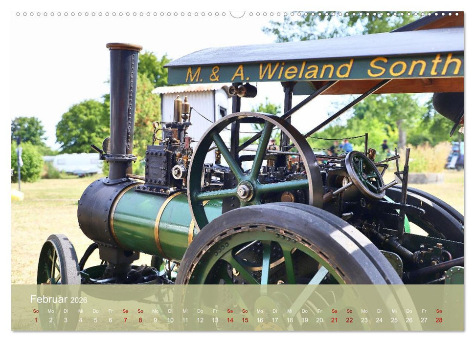 Dampftraktormodelle 1:3 beim Dampfmodellbautreffen in Bisingen (CALVENDO Premium Wandkalender 2026)