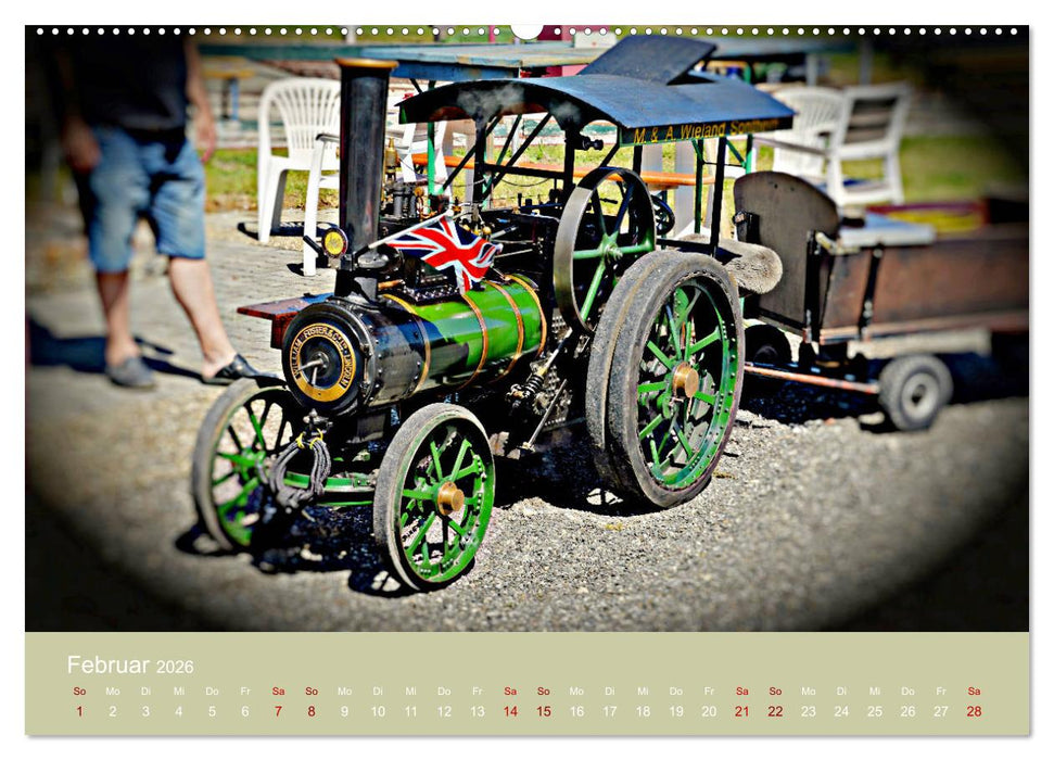 Dampftraktormodelle 1:3 beim Dampfmodellbautreffen in Bisingen (CALVENDO Premium Wandkalender 2026)