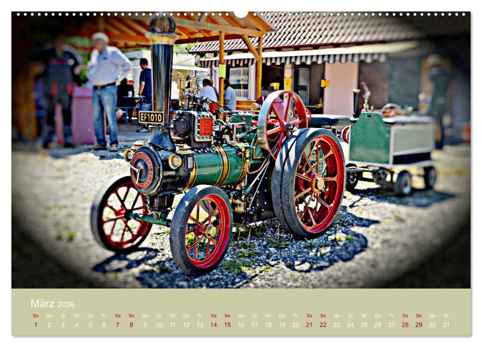 Dampftraktormodelle 1:3 beim Dampfmodellbautreffen in Bisingen (CALVENDO Premium Wandkalender 2026)