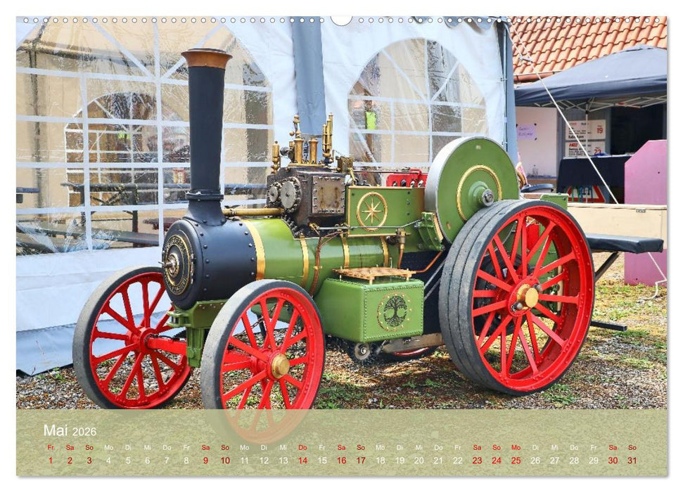 Dampftraktormodelle 1:3 beim Dampfmodellbautreffen in Bisingen (CALVENDO Premium Wandkalender 2026)