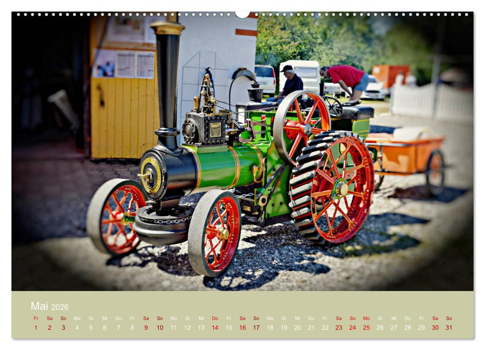 Dampftraktormodelle 1:3 beim Dampfmodellbautreffen in Bisingen (CALVENDO Premium Wandkalender 2026)