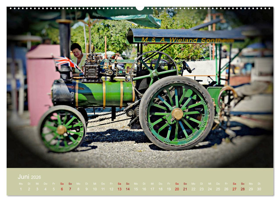Dampftraktormodelle 1:3 beim Dampfmodellbautreffen in Bisingen (CALVENDO Premium Wandkalender 2026)