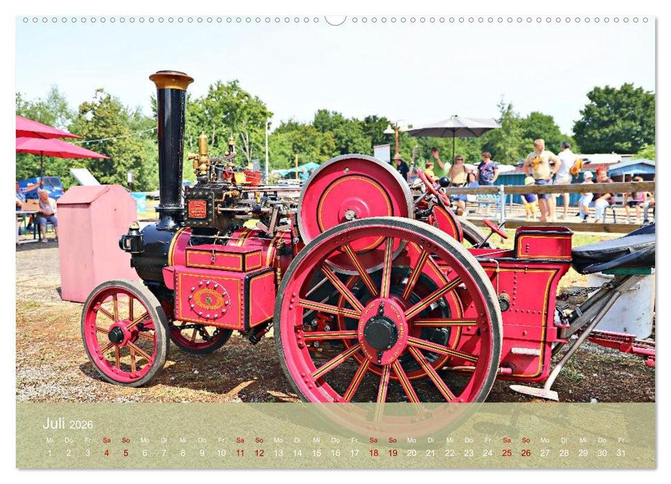 Dampftraktormodelle 1:3 beim Dampfmodellbautreffen in Bisingen (CALVENDO Premium Wandkalender 2026)