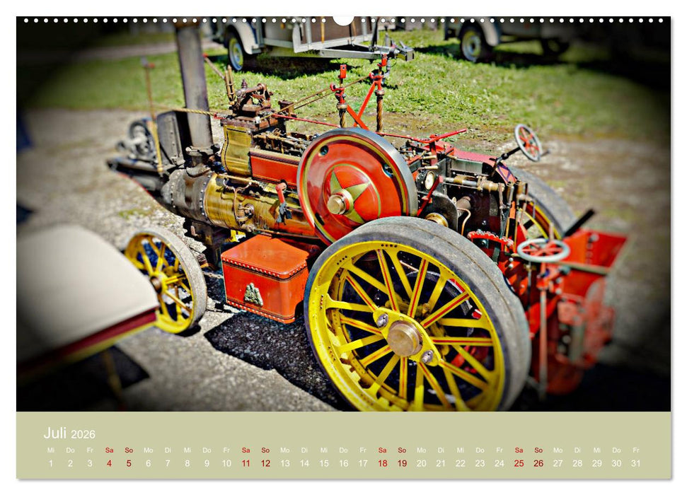 Dampftraktormodelle 1:3 beim Dampfmodellbautreffen in Bisingen (CALVENDO Premium Wandkalender 2026)