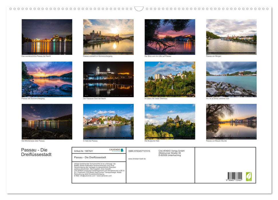Passau - Die Dreiflüssestadt (CALVENDO Wandkalender 2026)