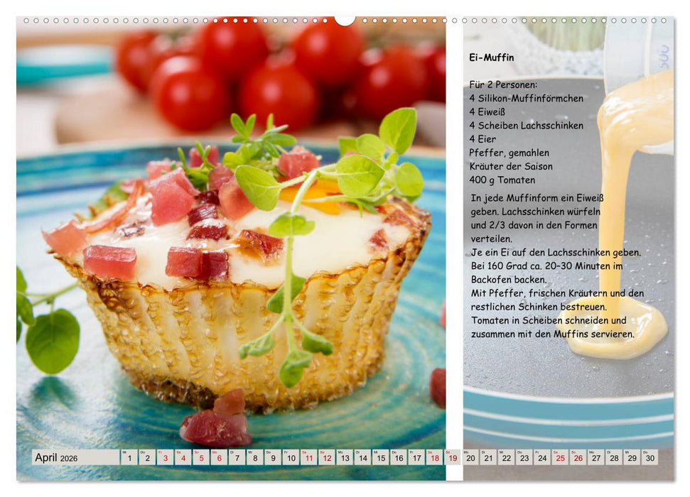 Low Carb 2.0 - Leichte Rezepte zum Selberkochen (CALVENDO Premium Wandkalender 2026)