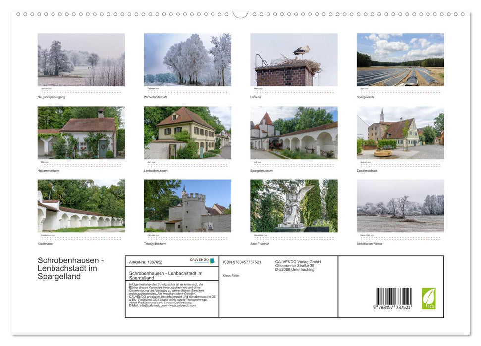 Schrobenhausen - Lenbachstadt im Spargelland (CALVENDO Premium Wandkalender 2026)