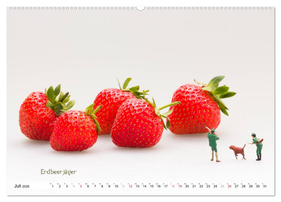 Erdbeerjäger ... und andere Mini-Welten (CALVENDO Premium Wandkalender 2026)
