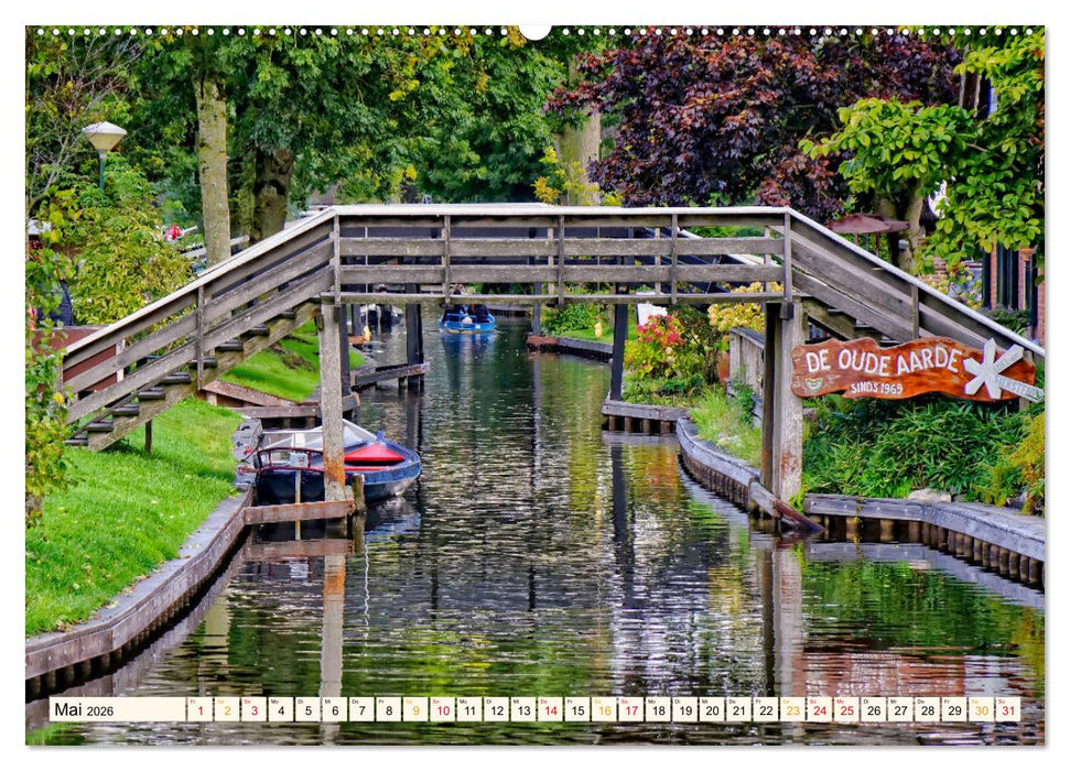 Reise durch die Niederlande - Giethoorn in der Provinz Overijssel (CALVENDO Wandkalender 2026)