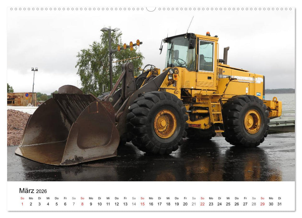 Baumaschinen mit Patina (CALVENDO Premium Wandkalender 2026)