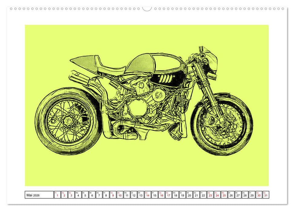 Motor Craft Motorräder (CALVENDO Premium Wandkalender 2026)