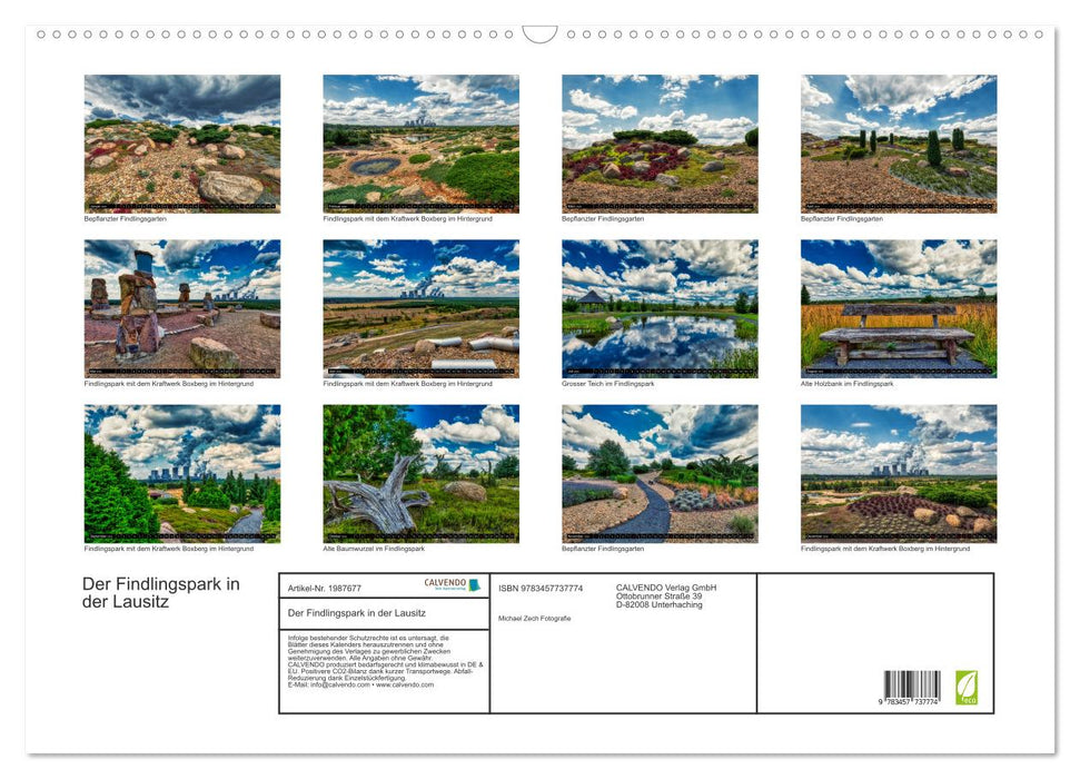 Der Findlingspark in der Lausitz (CALVENDO Wandkalender 2026)