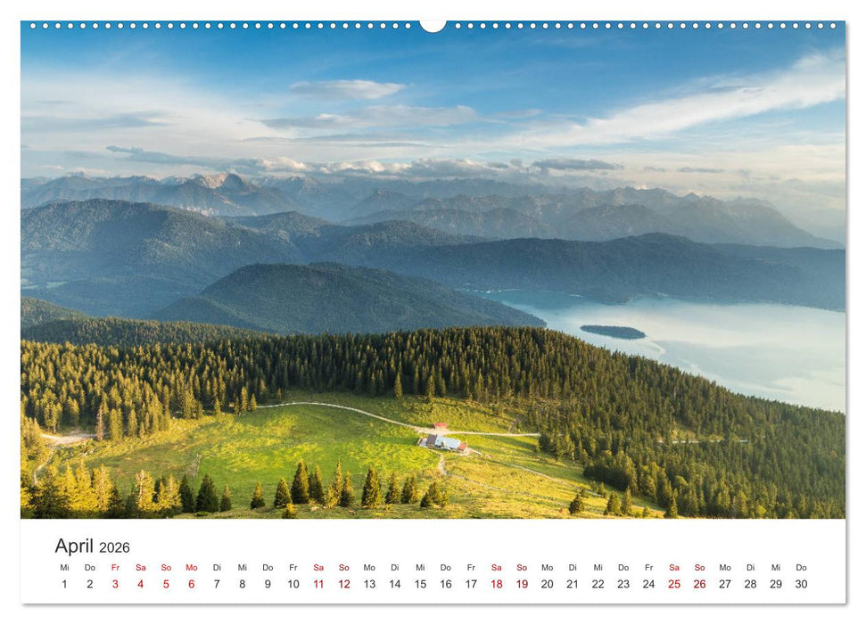 Berge und Seen - Die Perlen der Natur (CALVENDO Premium Wandkalender 2026)
