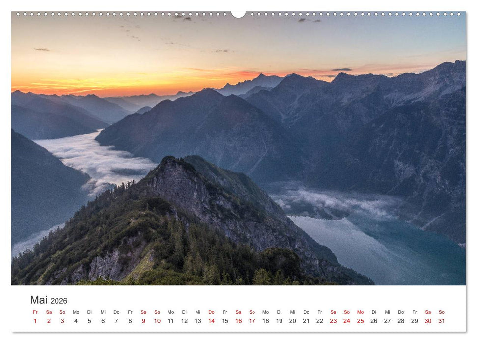 Berge und Seen - Die Perlen der Natur (CALVENDO Premium Wandkalender 2026)