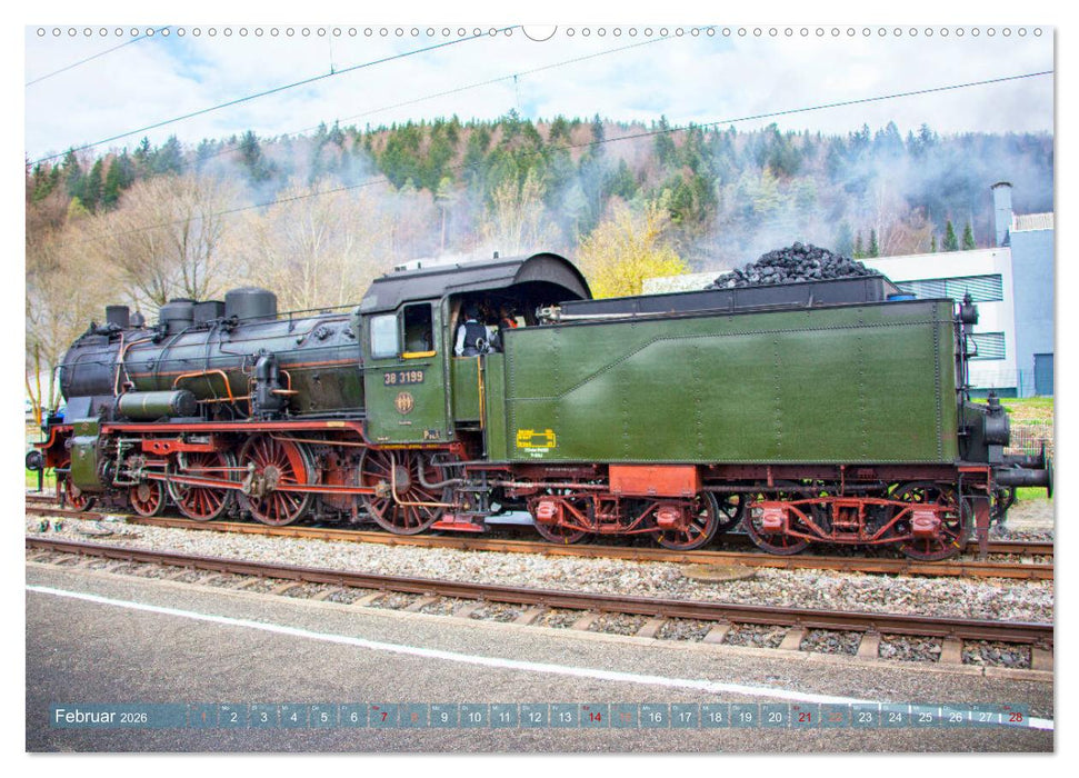Dampfloks im südbadischen Raum (CALVENDO Premium Wandkalender 2026)