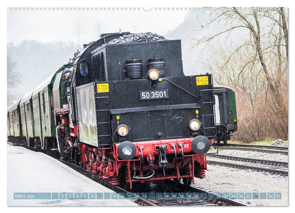 Dampfloks im südbadischen Raum (CALVENDO Premium Wandkalender 2026)