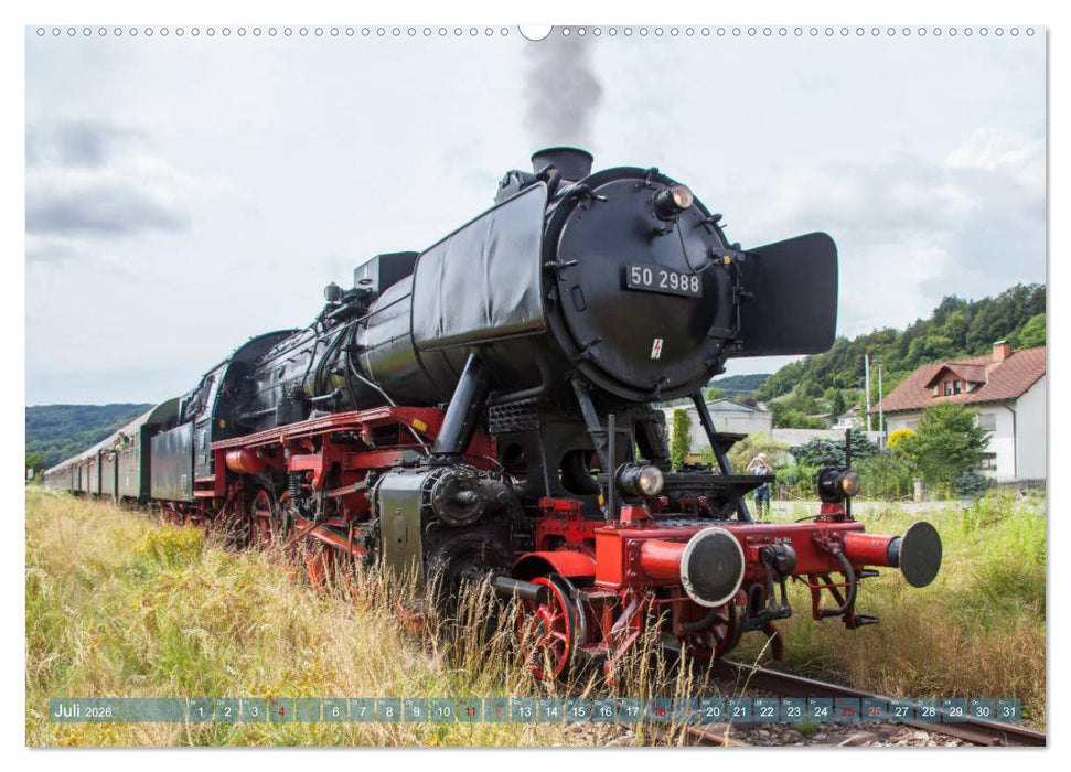 Dampfloks im südbadischen Raum (CALVENDO Premium Wandkalender 2026)