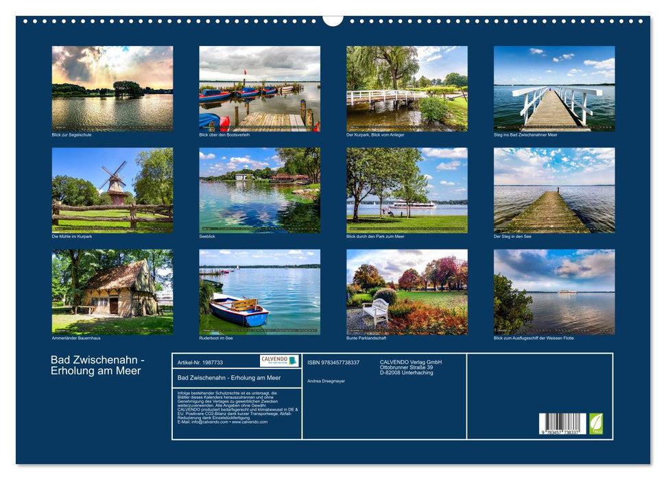 Bad Zwischenahn - Erholung am Meer (CALVENDO Wandkalender 2026)