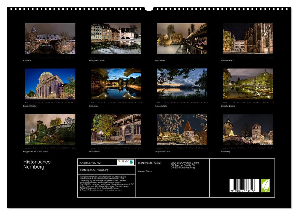 Historisches Nürnberg (CALVENDO Premium Wandkalender 2026)