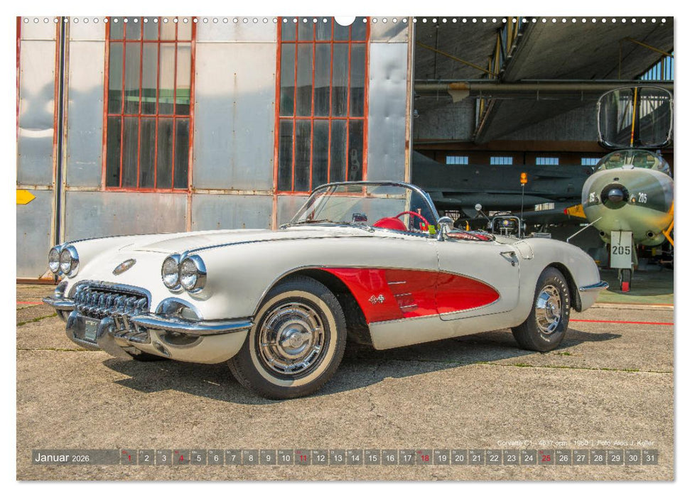 Corvette Oldtimer 2026 (CALVENDO Premium Wandkalender 2026)